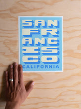 Load image into Gallery viewer, San Francisco Block Letter Print - California Poster