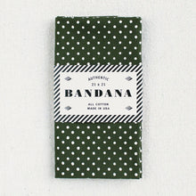 Load image into Gallery viewer, Olive Polka Dot Bandana