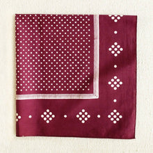 Load image into Gallery viewer, Wine Polka Dot Bandana