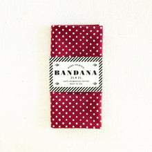 Load image into Gallery viewer, Wine Polka Dot Bandana
