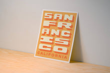 Load image into Gallery viewer, San Francisco Block Letter Print - California Poster
