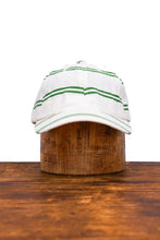 Load image into Gallery viewer, 6 Panel NY Made "BALLPARK" Japanese Linen Stripe Cap - GREEN