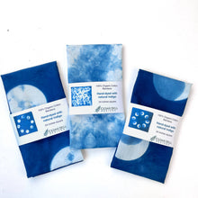 Load image into Gallery viewer, Indigo Dyed Organic Cotton Bandana - Full Moon Design