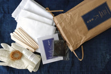 Load image into Gallery viewer, Yamato Indigo Shibori Kit (Bandana + Tenugui)