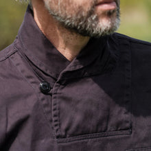 Load image into Gallery viewer, The Shawl Collar Smock - BLACK INDIGO