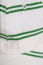 Load image into Gallery viewer, 6 Panel NY Made "BALLPARK" Japanese Linen Stripe Cap - GREEN