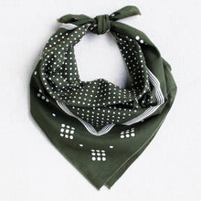 Load image into Gallery viewer, Olive Polka Dot Bandana