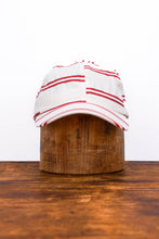Load image into Gallery viewer, 6 Panel NY Made "BALLPARK" Japanese Linen Stripe Cap - RED