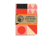 Load image into Gallery viewer, Geometric Design 1 Handcrafted Pocket Notebook