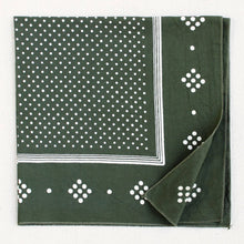 Load image into Gallery viewer, Olive Polka Dot Bandana