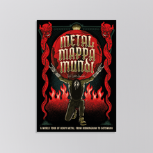 Load image into Gallery viewer, Heavy Metal World Map - Music Art Map & Cultural Guide