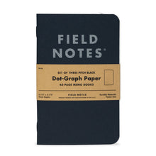 Load image into Gallery viewer, Pitch Black Field Notes 3 Pack