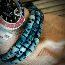 Load image into Gallery viewer, Indigo Bone Mala Bracelet