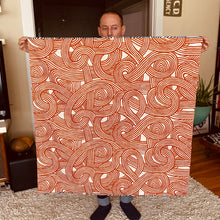 Load image into Gallery viewer, Isa monyo Reversible | Knot Blue/Orange furoshiki