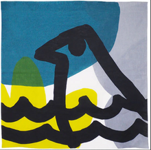 Load image into Gallery viewer, Gray & Green Canary Furoshiki by Masaru Suzuki