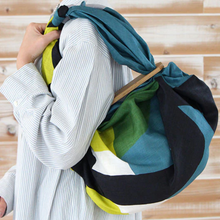Load image into Gallery viewer, Gray & Green Canary Furoshiki by Masaru Suzuki