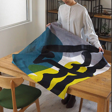 Load image into Gallery viewer, Gray & Green Canary Furoshiki by Masaru Suzuki