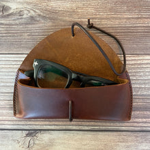 Load image into Gallery viewer, Hand stitched leather eyeglass case.
