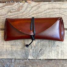 Load image into Gallery viewer, Hand stitched leather eyeglass case.