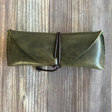 Load image into Gallery viewer, Hand stitched leather eyeglass case.