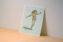 Load image into Gallery viewer, Surf Cowgirl - Nose Riding Print - Illustration Poster
