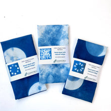 Load image into Gallery viewer, Indigo Dyed Organic Cotton Bandana - Crescent Moons
