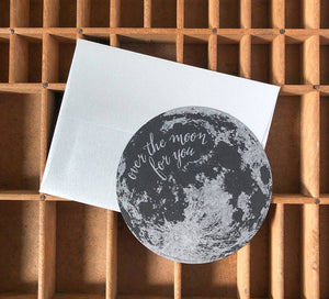 over the moon circle card