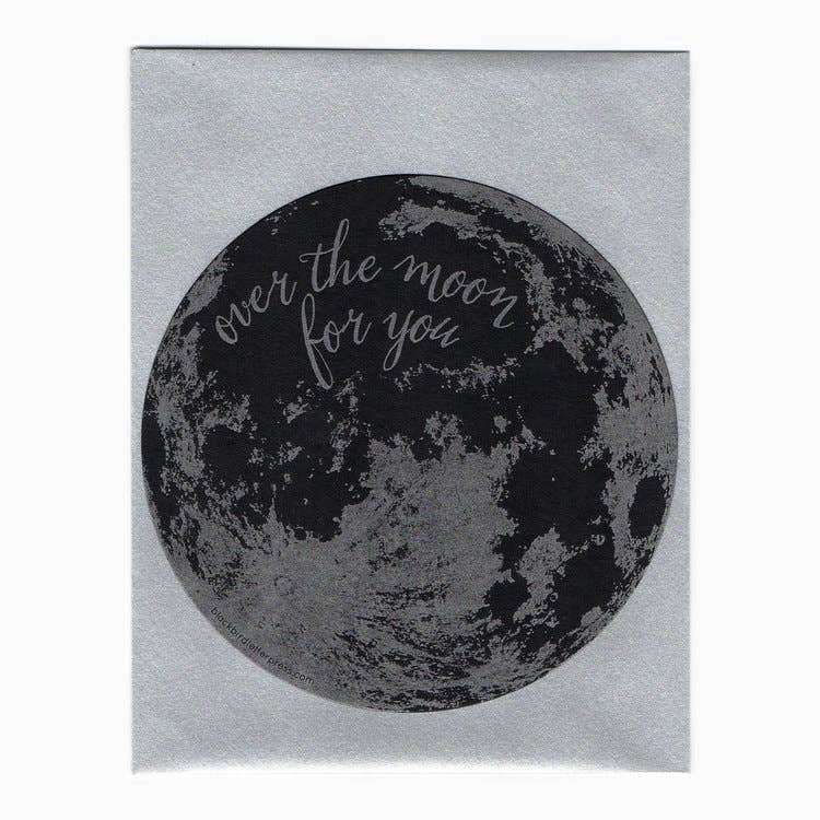 over the moon circle card