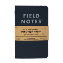 Load image into Gallery viewer, Pitch Black Field Notes 3 Pack
