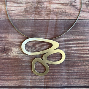 Geometric Oval Outlines Necklace